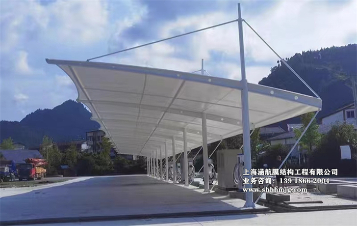 充电桩站遮阳篷雨棚 (25)