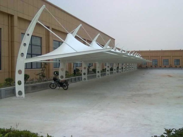 膜结构停车棚冒顶式 (2)