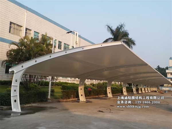 异型钢7字车棚 (55)