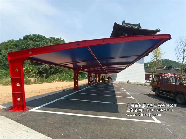 异型钢7字车棚 (51)